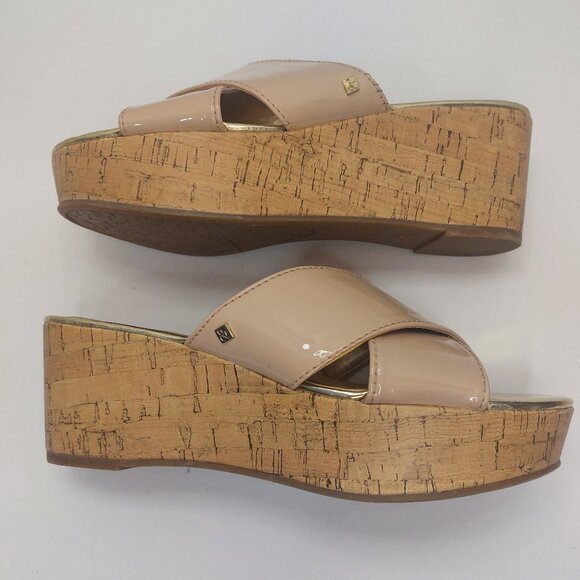 Sam & Libby Platform Slide On Sandals Women's Size 6.5 - Picture 4 of 14